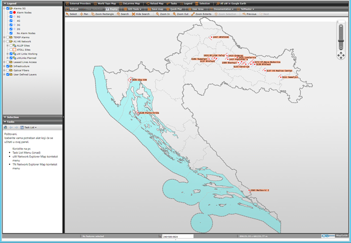 Figure 22: Alarms map at maximal zoom. Figure 22: Alarms map at maximal zoom.
