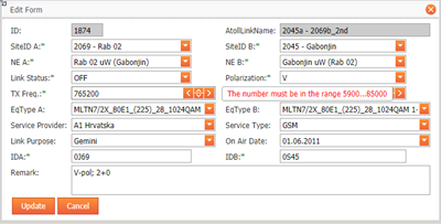 Figure 25: Data editor with integrated data validation. Figure 25: Data editor with integrated data validation.