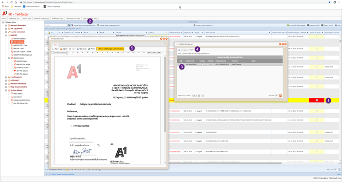 Figure 4: Selection of permits and workflow logic user interface for email notification.