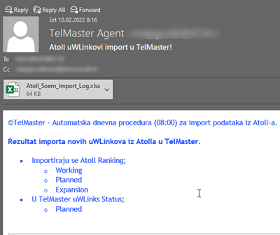 Figure 32: Email notification to authorized personell. Figure 32: Email notification to authorized personell.